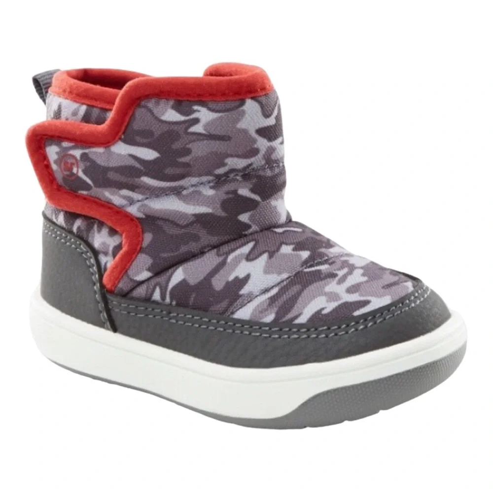 Surprize by Stride Rite Baby Aster Gray Camo Boots